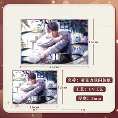 LaDS Co-branded with Mandy Acrylic Double Flash Art Card - High-Definition Printing Anime Merchandise - merrys