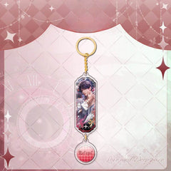 LaDS Sandwich Pendant - Golden Acrylic Round Charm Double-Sided High-Definition Game Anime Merchandise - merrys