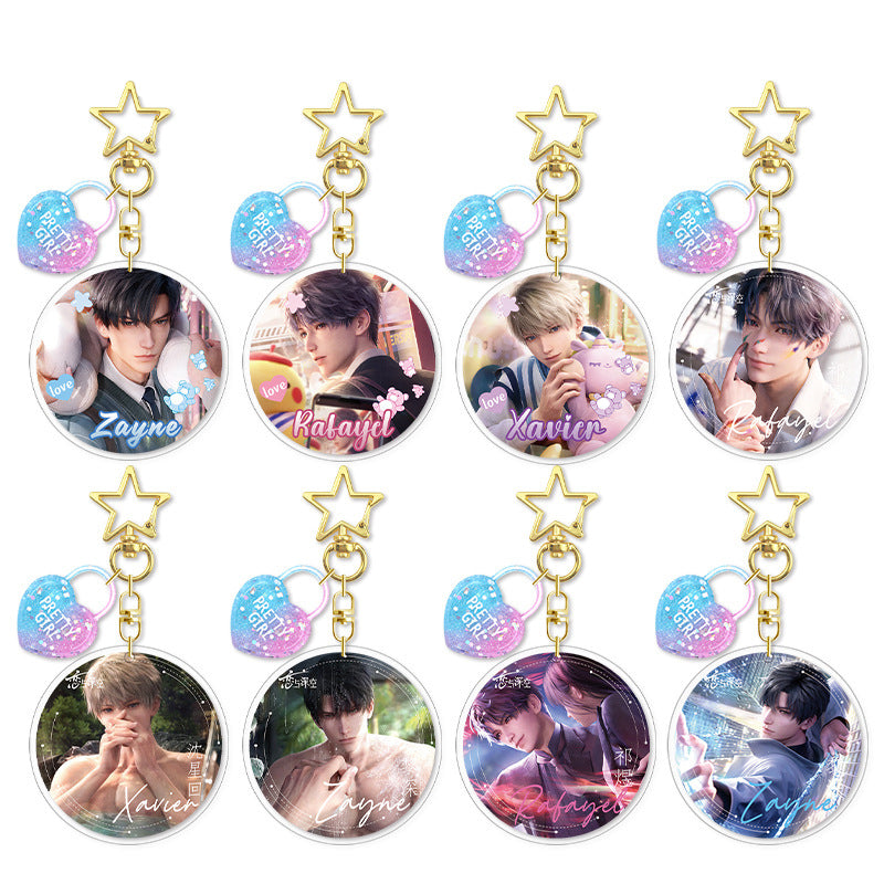 LaDS Lenticular Keychain - 3D Transformation Zayne, Rafayel, Xavier Game Anime Merchandise