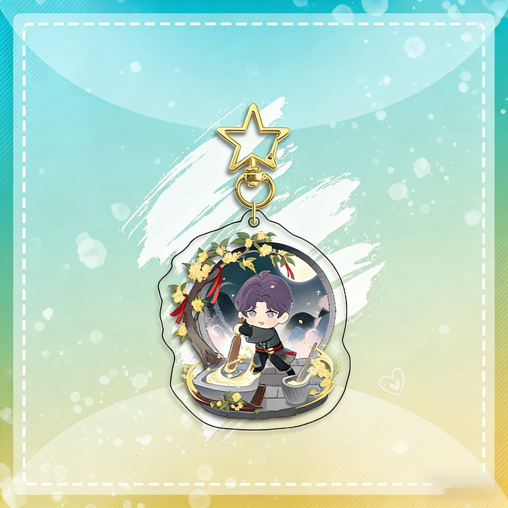 LaDS Chibi Keychain Star Buckle Charm - Rafayel, Xavier Merchandise - merrys