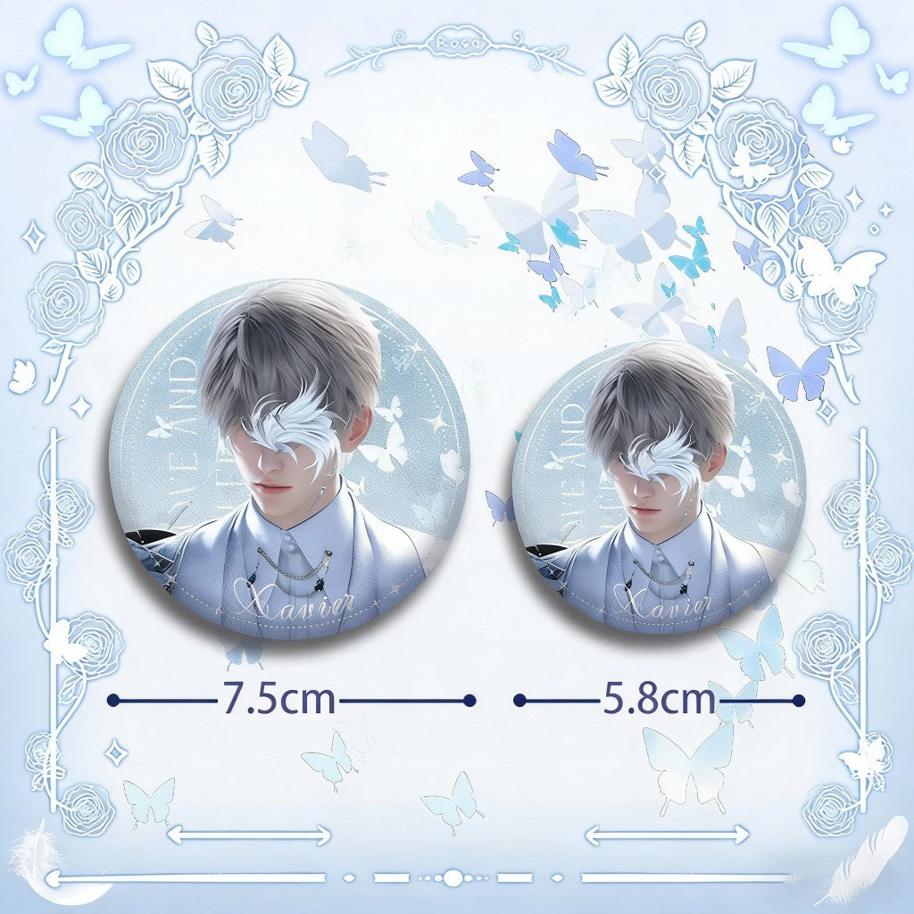 LaDS Double Flash Badge 135-138 - Diameter 75mm 58mm Tinplate Anime Merchandise Badge - merrys