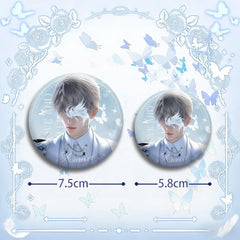 LaDS Double Flash Badge 135-138 - Diameter 75mm 58mm Tinplate Anime Merchandise Badge - merrys