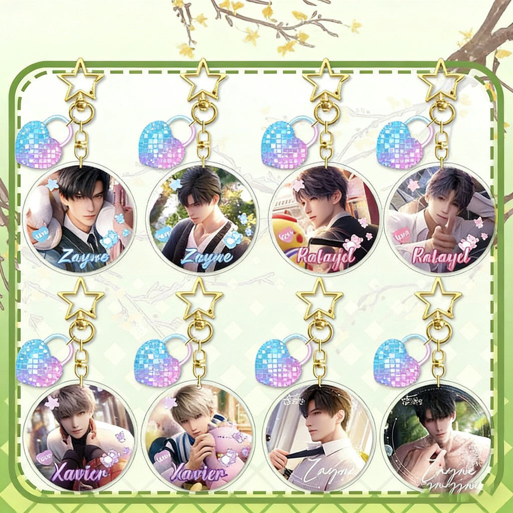 LaDS Lenticular Keychain - 3D Transformation Zayne, Rafayel, Xavier Game Anime Merchandise - merrys
