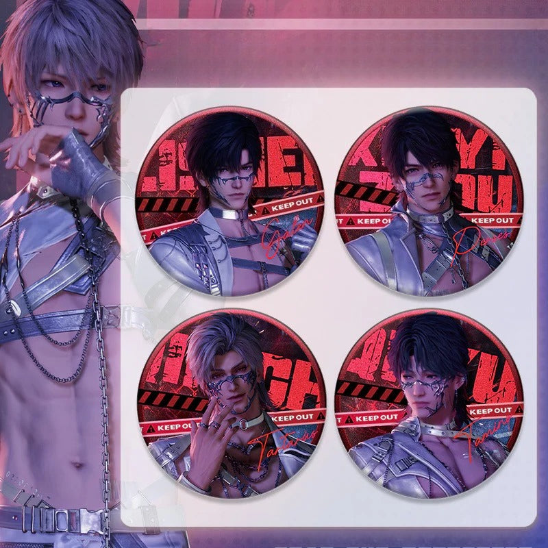 LaDS Double Flash Badge 187-191 - PET Material 75mm 58mm Tinplate Anime Merchandise - merrys