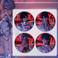 LaDS Double Flash Badge 187-191 - PET Material 75mm 58mm Tinplate Anime Merchandise - merrys