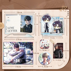 LaDS Co-branded with Mandy Combo Set - Double Flash Badge, Standee Anime Mobile Game Merchandise Gift Desktop Decoration - merrys