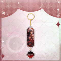 LaDS Sandwich Pendant - Golden Acrylic Round Charm Double-Sided High-Definition Game Anime Merchandise - merrys