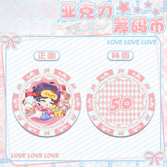 LaDS Acrylic Chip Coin 231-250 - Sandwich Double-Sided High-Definition Pattern Anime Game Merchandise - merrys