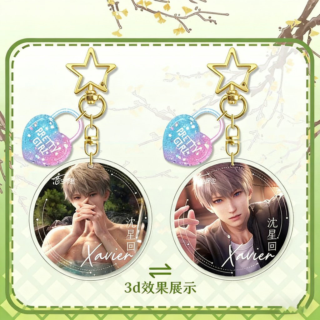 LaDS Lenticular Keychain - 3D Transformation Zayne, Rafayel, Xavier Game Anime Merchandise - merrys