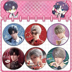 LaDS Flow Sand Mahjong Badge - Full Double-Sided Pattern 58mm Doujin Acrylic Merchandise - merrys