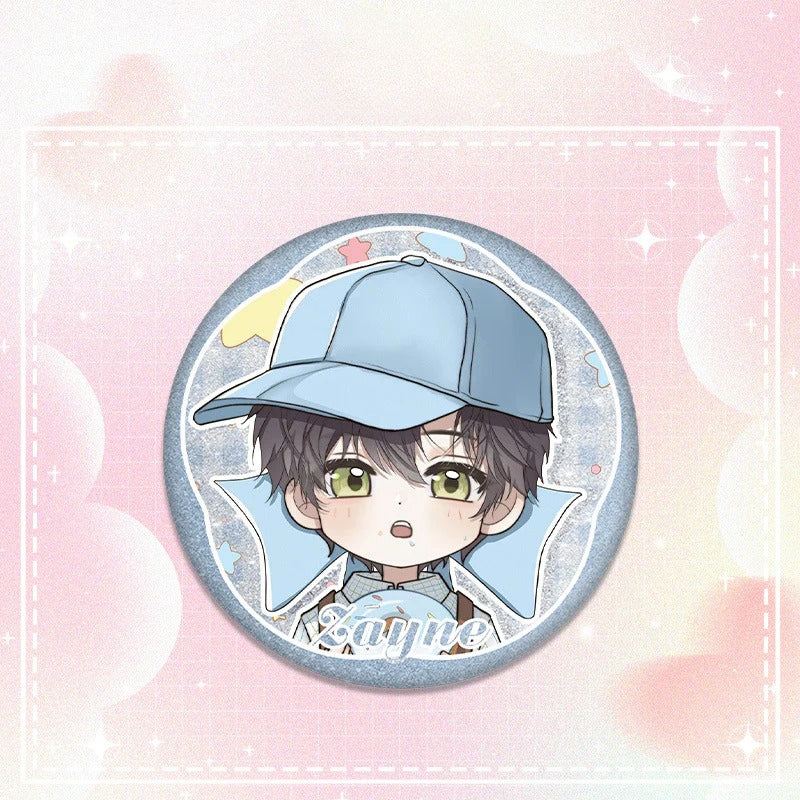 LaDS Collab Series Double Flash Badge - Tinplate 58/75mm Anime Merch - merrys