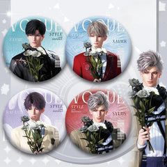 LaDS Double Flash Badge 131-134 - PET Material 75mm 58mm Tinplate Anime Merchandise - merrys