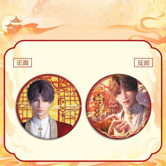 LaDS Flow Sand Mahjong Badge - Full Double-Sided Pattern 58mm Doujin Acrylic Merchandise - merrys