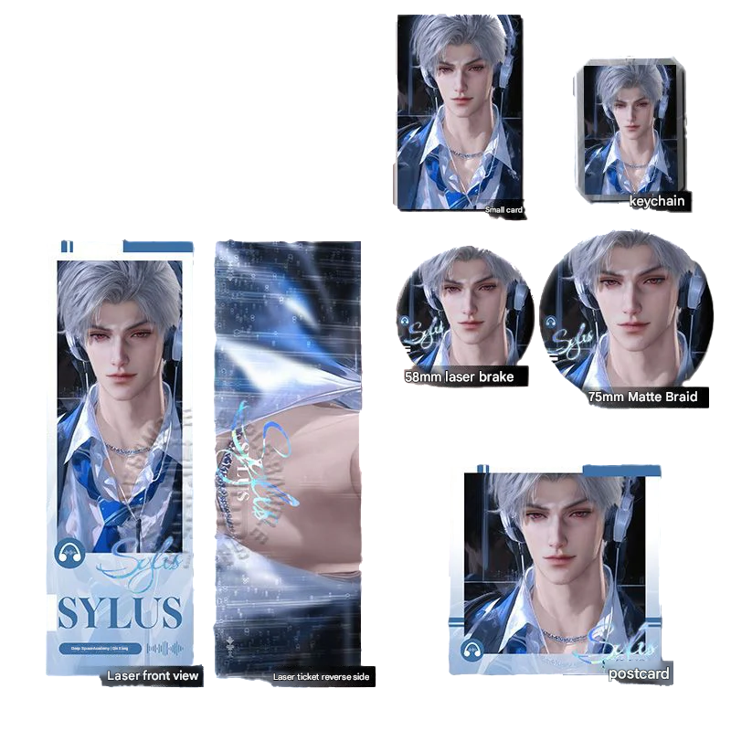 Artist-Authorized Lads Sylus 6-Piece Set - Keychains, Badges & Holographic Laser Tickets