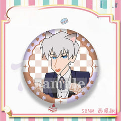 Crayon Shin-chan & Lads Collaboration Badge 58mm - Xavier & Rafayel