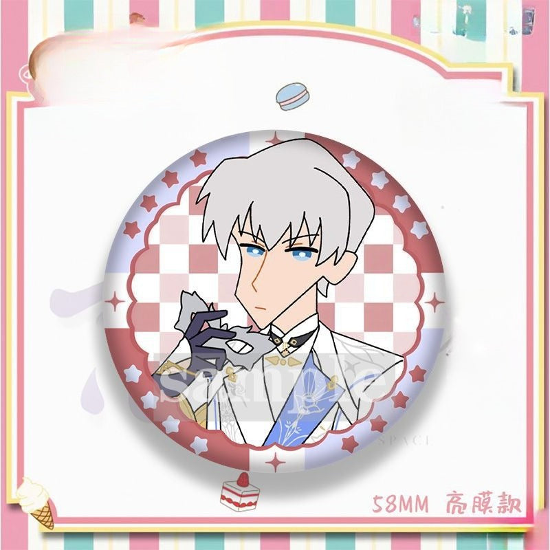 Crayon Shin-chan & Lads Collaboration Badge 58mm - Xavier & Rafayel