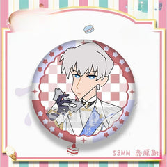 Crayon Shin-chan & Lads Collaboration Badge 58mm - Xavier & Rafayel