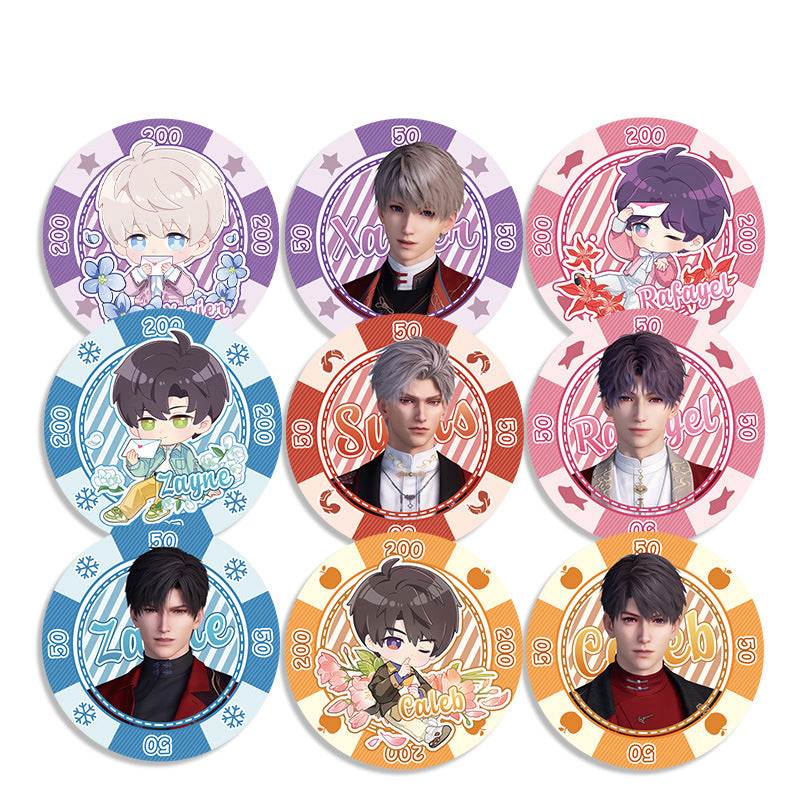 LaDS Acrylic Chip Coin 201-250 - Sandwich Double-Sided High-Definition Pattern Anime Game Merchandise - merrys