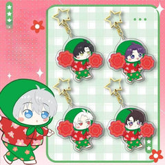 LaDS Chibi Rotating Keychain - Golden Star Double-Sided High-Definition Anime Acrylic Charm - merrys