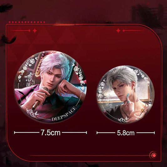 LaDS Sylus Double Flash Badge - All Characters 75mm 58mm Tinplate Anime Merchandise - merrys