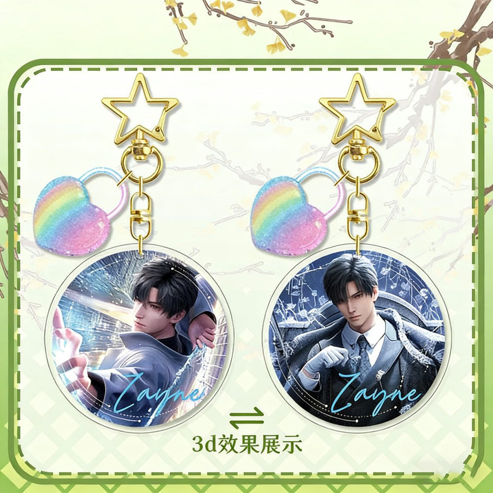 LaDS Lenticular Keychain - 3D Transformation Zayne, Rafayel, Xavier Game Anime Merchandise - merrys