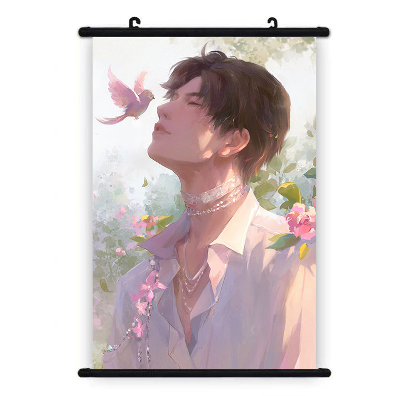 Zayne Series Artist-Hand-Painted Original Fan Art LaDS Canvas Wall Scroll - Anime Game Merch