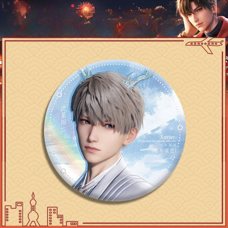 LaDS Double Flash Badge 143-196 - Diameter 75mm 58mm Tinplate Anime Merchandise - merrys