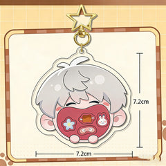LaDS Original Chibi Big Mouth Shaker Keychain Double-Sided Pattern Creative Acrylic Merchandise Charm - merrys
