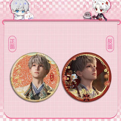 LaDS Flow Sand Mahjong Badge - Full Double-Sided Pattern 58mm Doujin Acrylic Merchandise - merrys