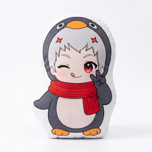 Little GUDU Plush Pillow — Custom-Shaped Happy Penguin Cushion