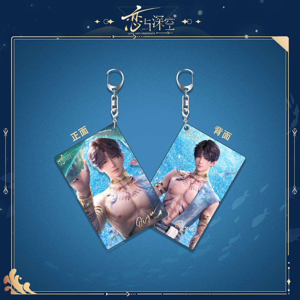 Love and DeepSpace Rafayel God of Tides Echoes of the Sea Breeze - Acrylic Standee, Art Card, Double Flash Badge, Quicksand Merchandise - merrys