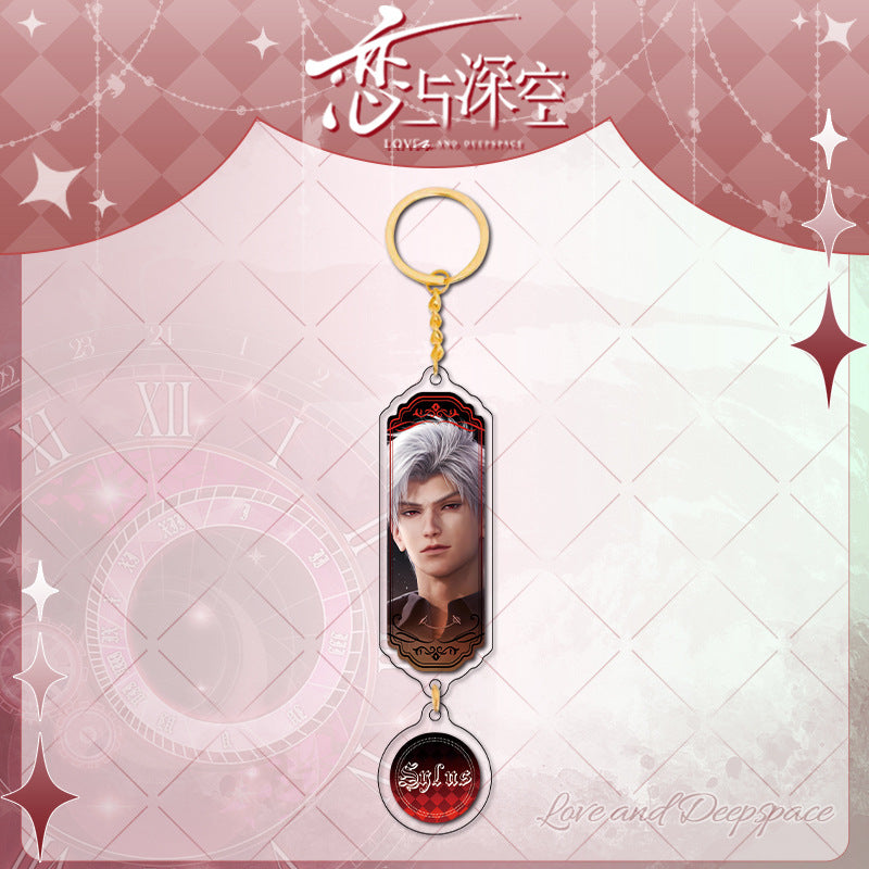 LaDS Sandwich Pendant - Golden Acrylic Round Charm Double-Sided High-Definition Game Anime Merchandise - merrys