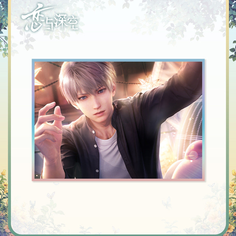 Love and DeepSpace Acrylic Art Card 1-115 - Large Size 20.5*14.5cm with Holographic Edge Anime Game Merchandise