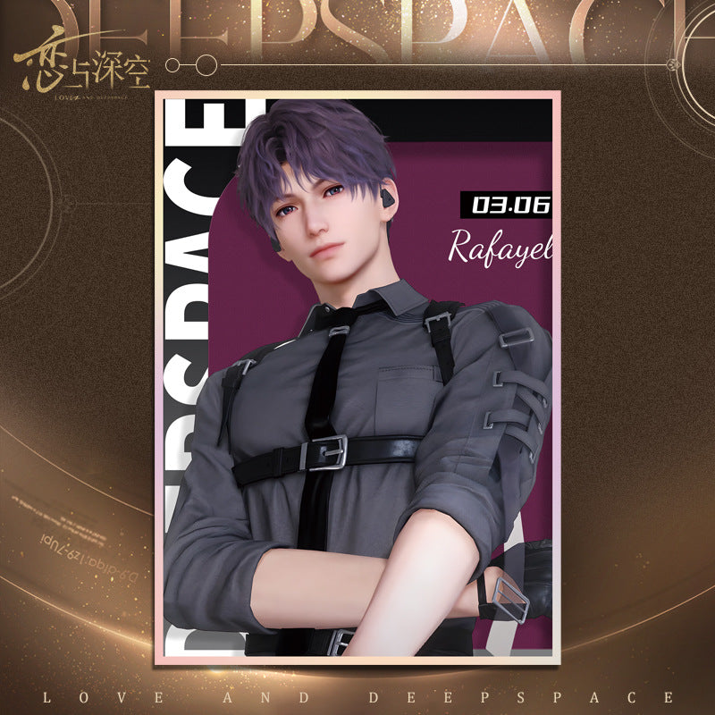 Love and DeepSpace Acrylic Art Card 1-115 - Large Size 20.5*14.5cm with Holographic Edge Anime Game Merchandise