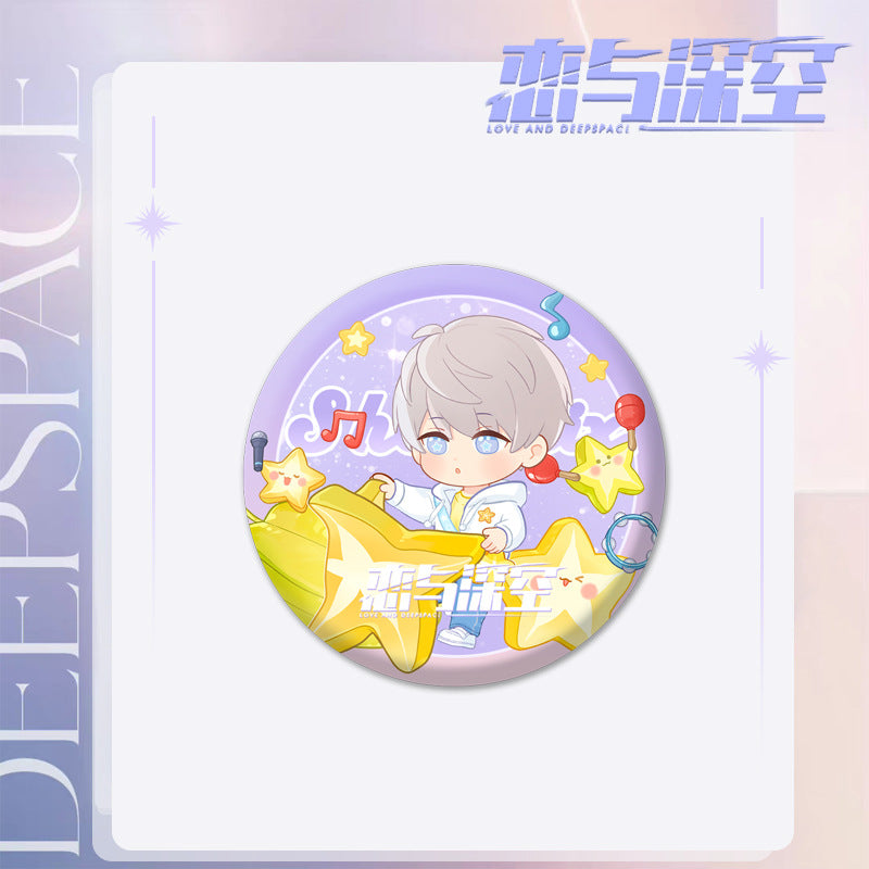 Love and DeepSpace Series 101 Badge - Chibi Cartoon Character Zayne, Rafayel All Characters Badge Merchandise - merrys