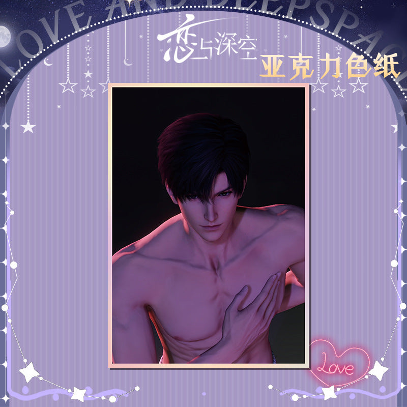 Love and DeepSpace Acrylic Art Card 116-178 Large Size Holographic Edge 20.5*14.5cm Anime Merchandise