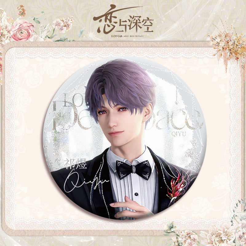 Love and DeepSpace Wedding Card Series Double Flash Badge 197-206 Full Set 75mm 58mm Tinplate Anime Merchandise