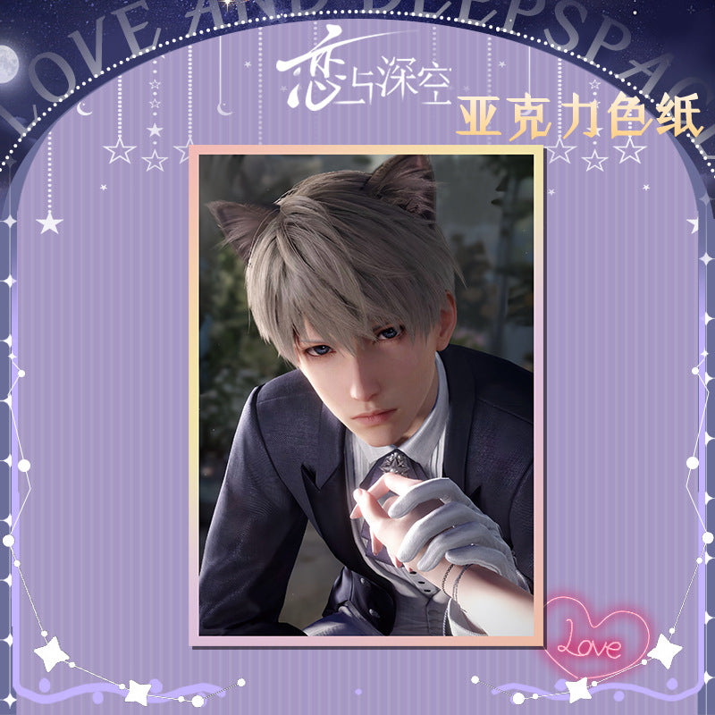 Love and DeepSpace Acrylic Art Card 116-178 Large Size Holographic Edge 20.5*14.5cm Anime Merchandise