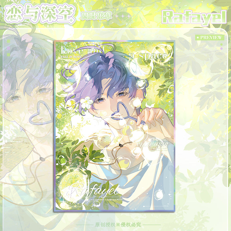 LaDS Original Four Seasons Movement Acrylic Art Card - Large Size 20.5*14.5cm Anime Merchandise - merrys