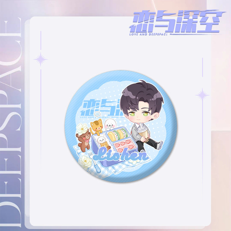 Love and DeepSpace Series 101 Badge - Chibi Cartoon Character Zayne, Rafayel All Characters Badge Merchandise - merrys