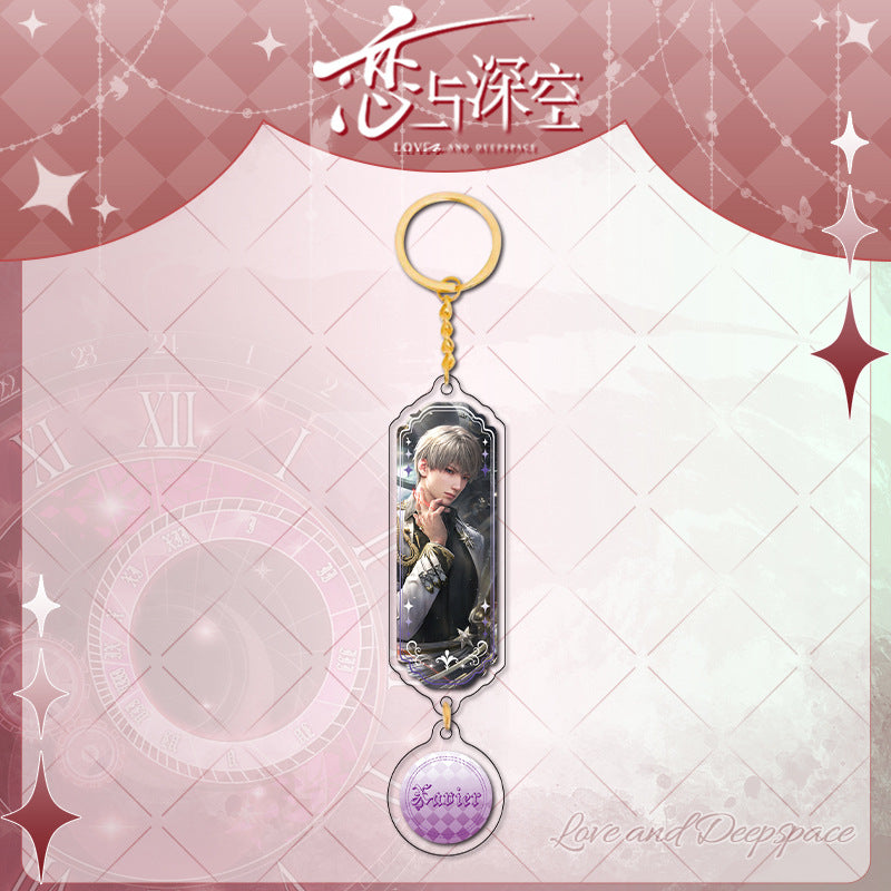 LaDS Sandwich Pendant - Golden Acrylic Round Charm Double-Sided High-Definition Game Anime Merchandise - merrys