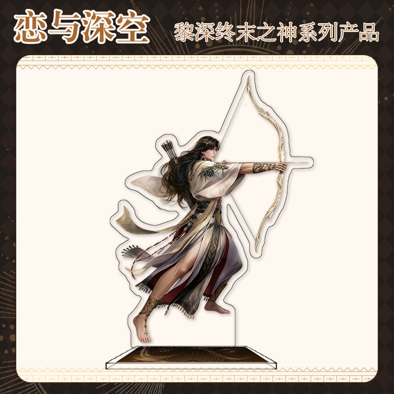 Love and DeepSpace Zayne End of God Series - Acrylic Sandwich Standee, Art Card, Quicksand Keychain