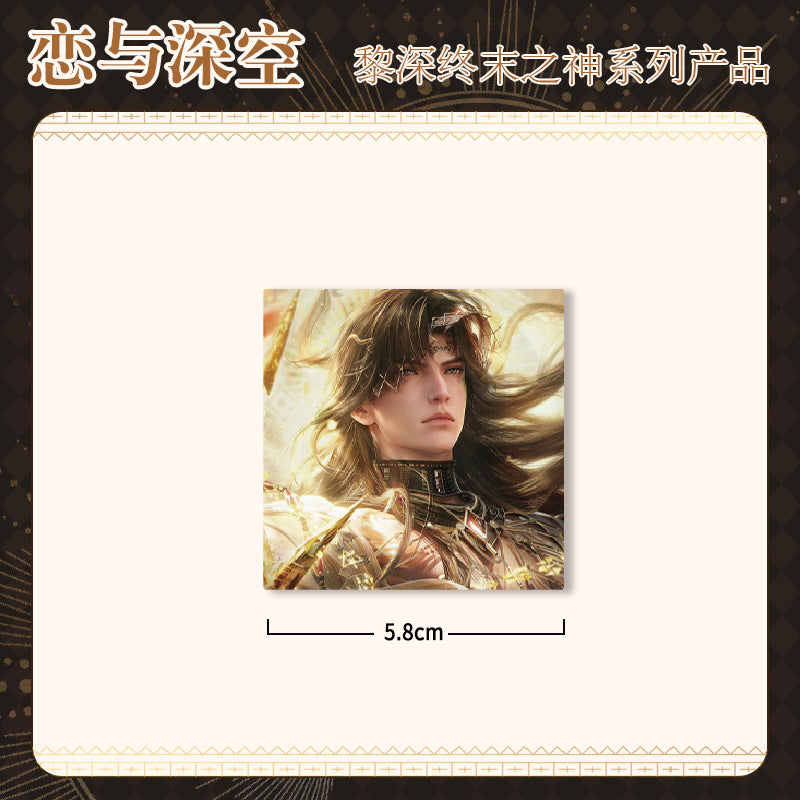 Love and DeepSpace Zayne End of God Series - Acrylic Sandwich Standee, Art Card, Quicksand Keychain