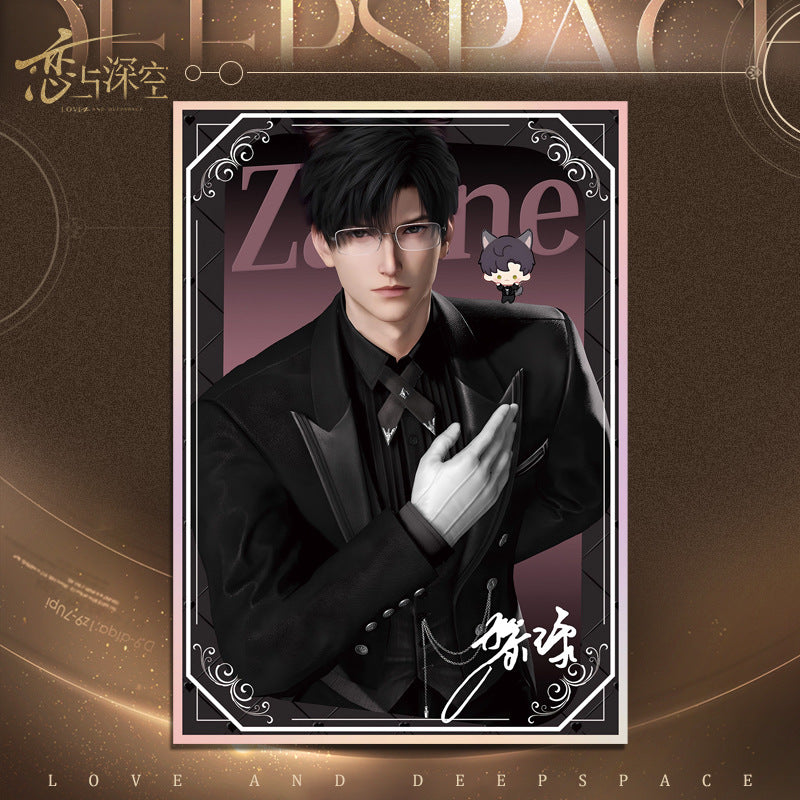 Love and DeepSpace Acrylic Art Card 1-115 - Large Size 20.5*14.5cm with Holographic Edge Anime Game Merchandise