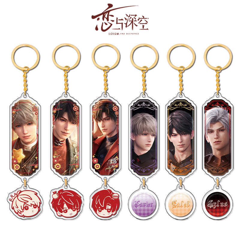 LaDS Sandwich Pendant - Golden Acrylic Round Charm Double-Sided High-Definition Game Anime Merchandise - merrys