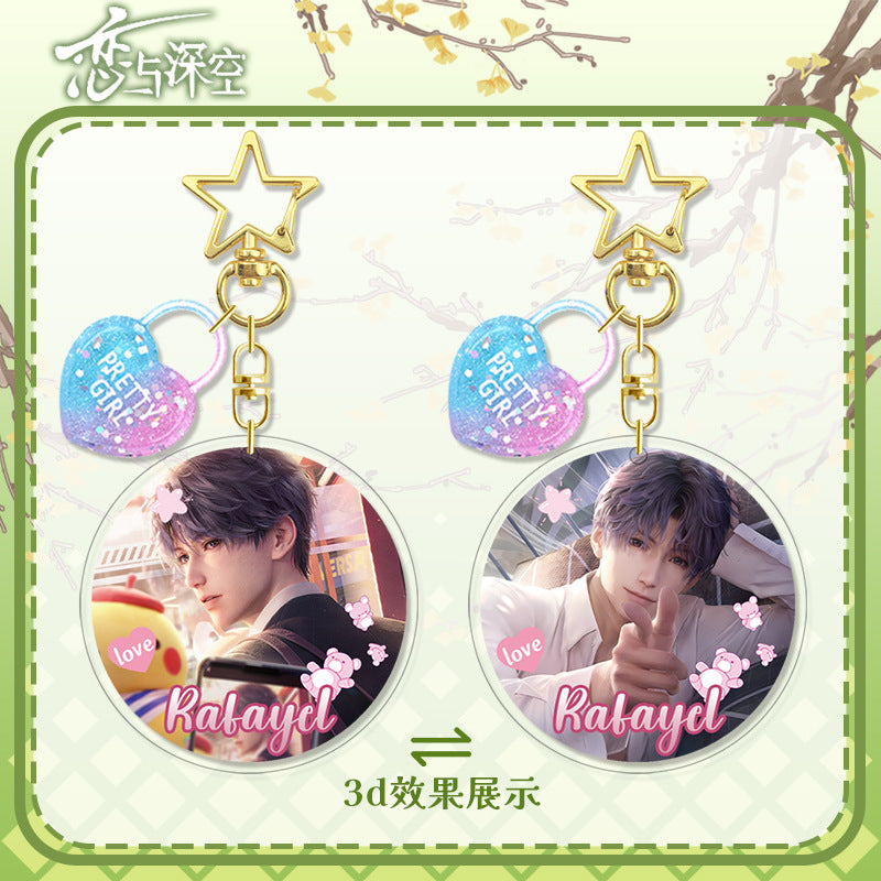 LaDS Lenticular Keychain - 3D Transformation Zayne, Rafayel, Xavier Game Anime Merchandise - merrys