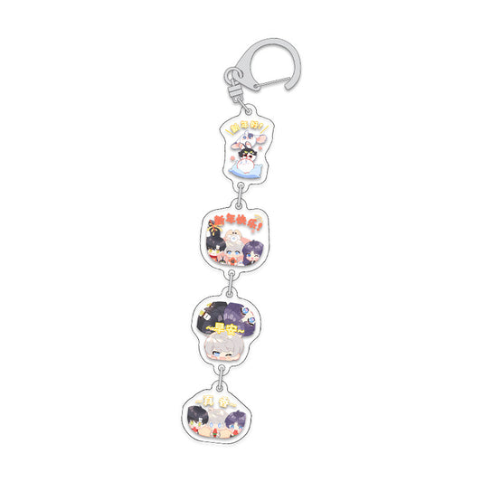 LaDS Chibi String Charm - Acrylic Sandwich Craft Keychain Celebrity Anime Merchandise - merrys