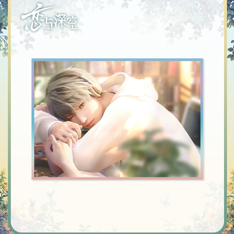 Love and DeepSpace Acrylic Art Card 1-115 - Large Size 20.5*14.5cm with Holographic Edge Anime Game Merchandise