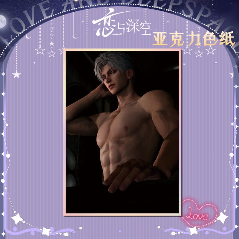 Love and DeepSpace Acrylic Art Card 116-178 Large Size Holographic Edge 20.5*14.5cm Anime Merchandise