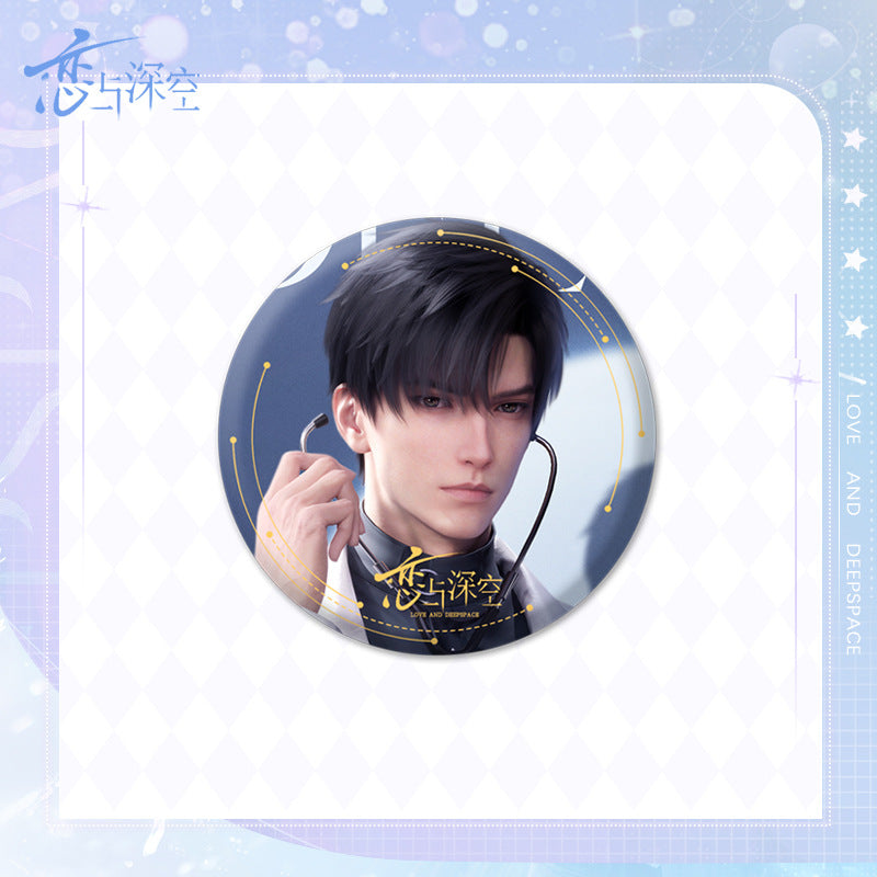 Love and DeepSpace Badge Merchandise - Tinplate Star Fantasy Film Zayne, Rafayel, Xavier Game Merchandise